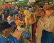 卡米耶 毕沙罗 : Poultry Market, Pontoise